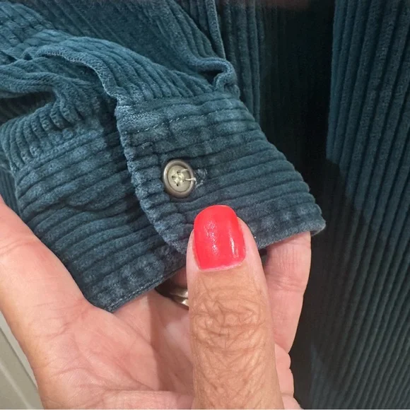 Looney Tunes Vintage Embroidered Tweety Bird Green Corduroy Shirt XL - Picture 6 of 10